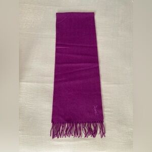 YSL purple wool scarf